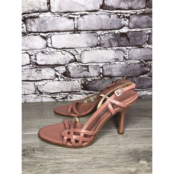 VIA SPIGA Pink Leather Ankle Strap Stiletto Heels Sandals Women Sz 9N US/39.5EU - Picture 9 of 16